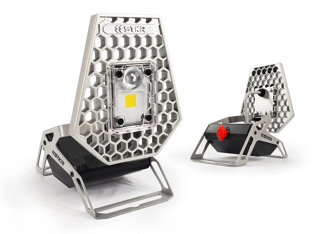 00173 – STKR CONCEPT Camp Site Light, Folding Light Can Stand On Its Own, Be Hung Or Mounted On A Standard Camera Tri...